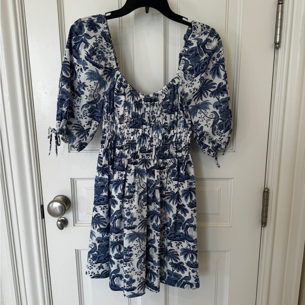 Staud Blue and white dress